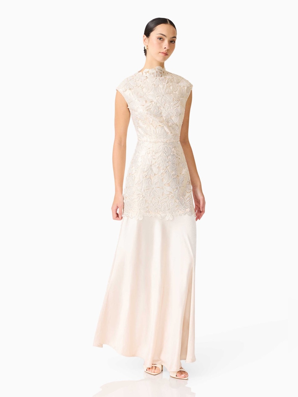 ELLIATT Nicoletta High Neck Gown in Gold Size S NWT - Picture 3 of 8
